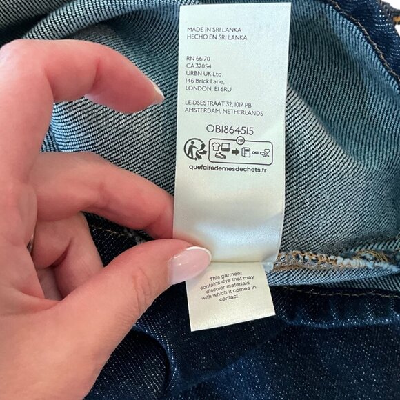 NWT Anthropologie Pilcro Strapless Denim Corset Jumpsuit Indigo Blue US Size 6 - Picture 10 of 10